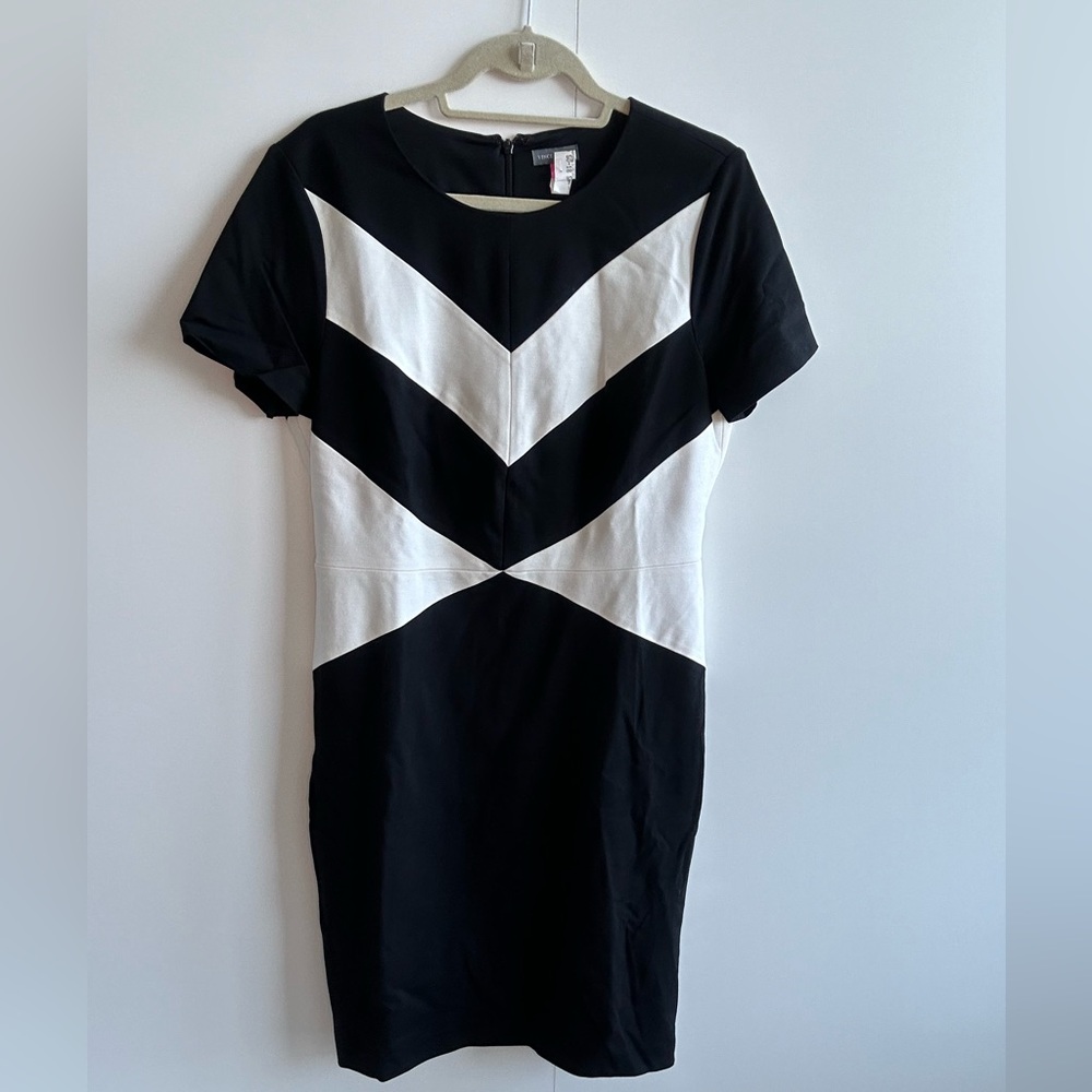 B&W work dress